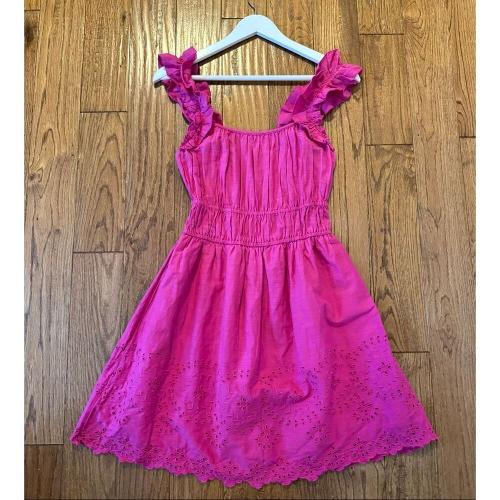 Old Navy pink smocked waist ruffled sleeve mini dress size small - Picture 8 of 8